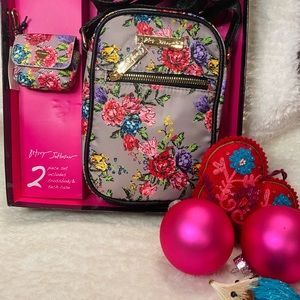 HOLIDAY SALE BETSEY Johnson 2 Piece Set Nylon Crossbody & Ear Bud Case